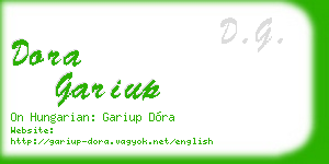dora gariup business card